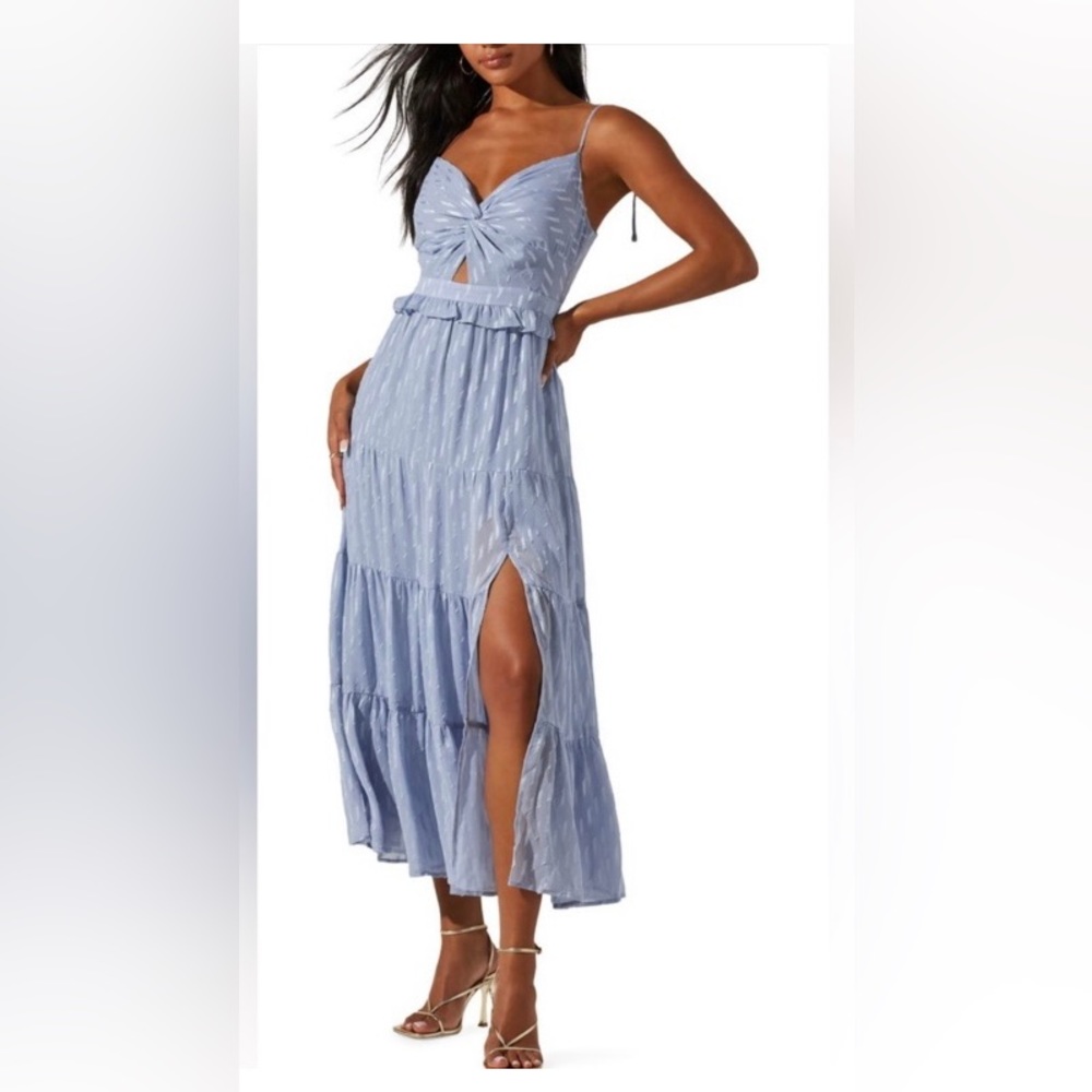 NWT ASTR Blue Tiered Dress